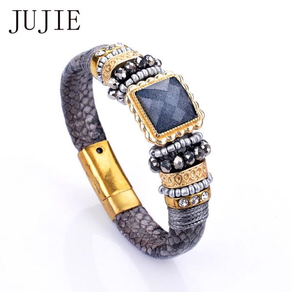 charm bracelets jujie leather bangles for women inlay resin square bracelet jewelry, Golden;silver
charm bracelets jujie leather bangles for women inlay resin square bracelet jewelry, Golden;silver
