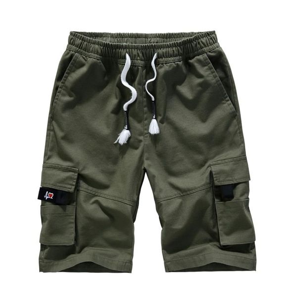 men's multi-bag cargo shorts, cotton five-point pants, loose large size casual summer shorts, White;black
men's multi-bag cargo shorts, cotton five-point pants, loose large size casual summer shorts, White;black