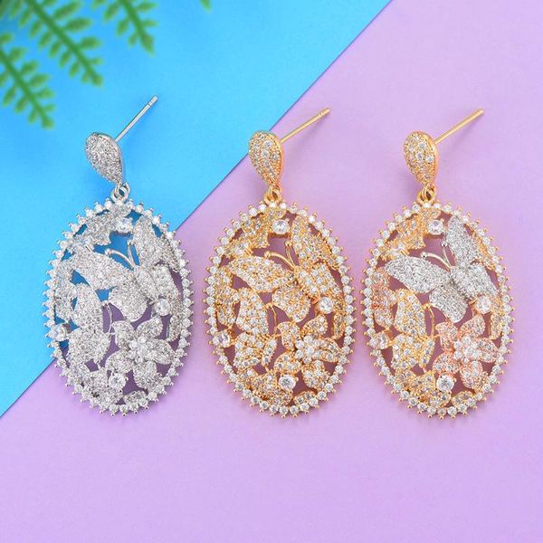 stud luxury nigerian wedding jewelry earrings for women oval shape with butterfly inlaid statement earring aretes de mujer modernos, Golden;silver
stud luxury nigerian wedding jewelry earrings for women oval shape with butterfly inlaid statement earring aretes de mujer modernos, Golden;silver
