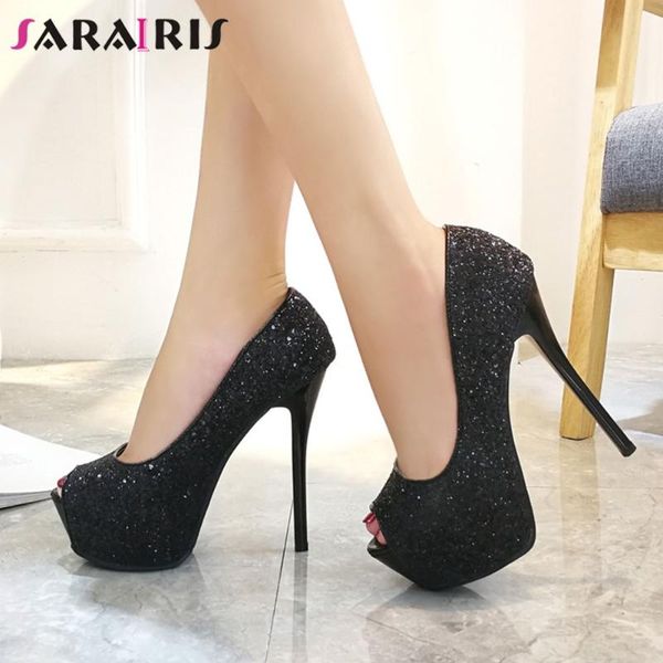 dress shoes sarairis cool peep toe platform pumps classic glitters women party high thin heels woman, Black
dress shoes sarairis cool peep toe platform pumps classic glitters women party high thin heels woman, Black