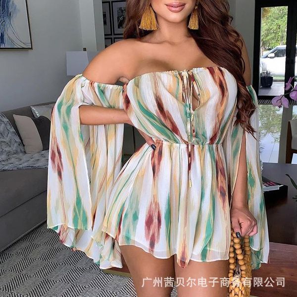 wepbel playsuits women summer club wear cape sleeve jumpsuits printed split high waist hugging slash collar jumpsuit women's & rompers, Black;white
wepbel playsuits women summer club wear cape sleeve jumpsuits printed split high waist hugging slash collar jumpsuit women's & rompers, Black;white