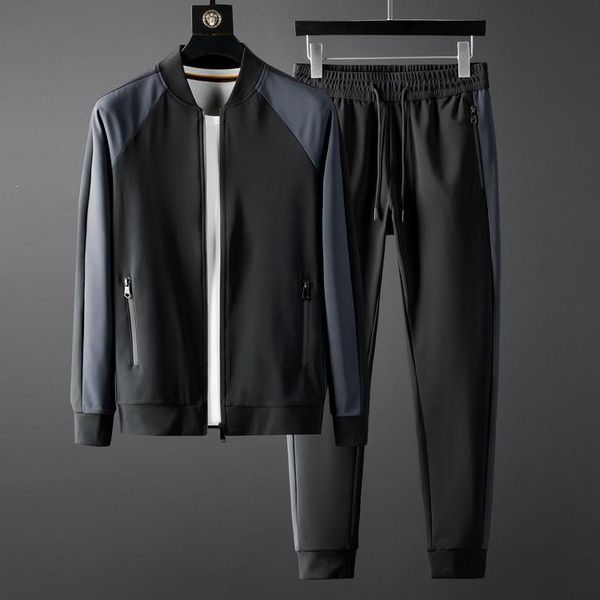 men's tracksuits 21c autumn winter men sets (sweatshirts+pants) luxury contrast color stand collar sweatshirts elastic waist man pants, Gray
men's tracksuits 21c autumn winter men sets (sweatshirts+pants) luxury contrast color stand collar sweatshirts elastic waist man pants, Gray