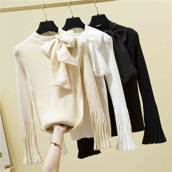 women's sweaters womens fashion autumn patchwork butterfly collar soft slim pullovers female all-match knitted dzjg, White;black
women's sweaters womens fashion autumn patchwork butterfly collar soft slim pullovers female all-match knitted dzjg, White;black