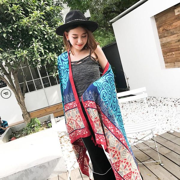 scarves national style cotton linen scarf in summer women's holiday tourism seaside sunscreen silk beach towel air, Blue;gray
scarves national style cotton linen scarf in summer women's holiday tourism seaside sunscreen silk beach towel air, Blue;gray