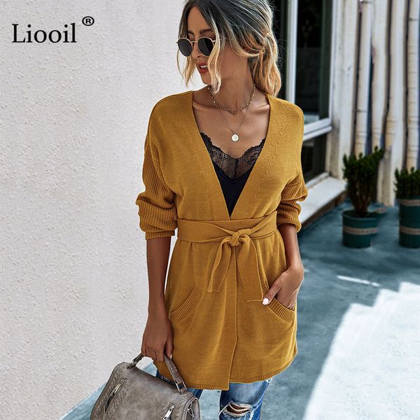 knits casual knit sweater cardigan women long sleeve lace up v neck with pockets solid loose female autumn winter coats, White
knits casual knit sweater cardigan women long sleeve lace up v neck with pockets solid loose female autumn winter coats, White