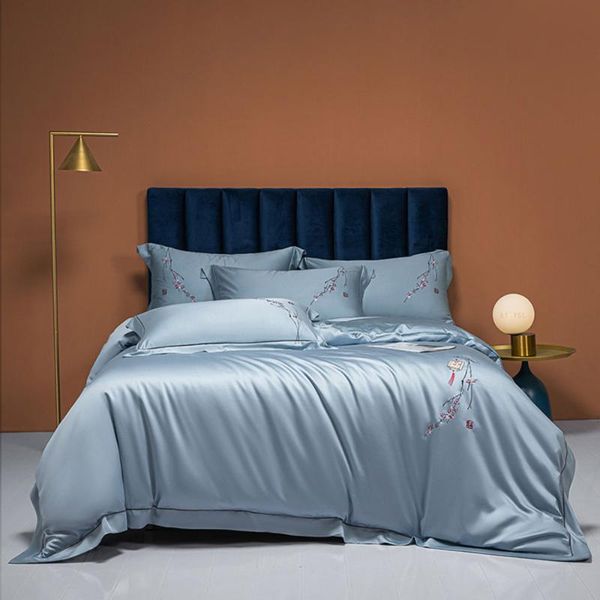 bedding sets svetanya embroidery tencel cotton set king size bedlinens flat sheet duvet cover