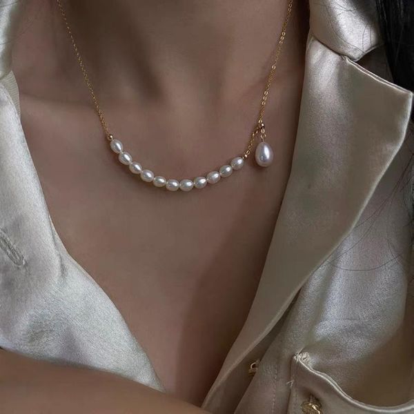 pendant necklaces 1pc freshwater pearl necklace adjustable size bead choker light luxury ins niche gifts for girls fashion jewelry, Silver
pendant necklaces 1pc freshwater pearl necklace adjustable size bead choker light luxury ins niche gifts for girls fashion jewelry, Silver