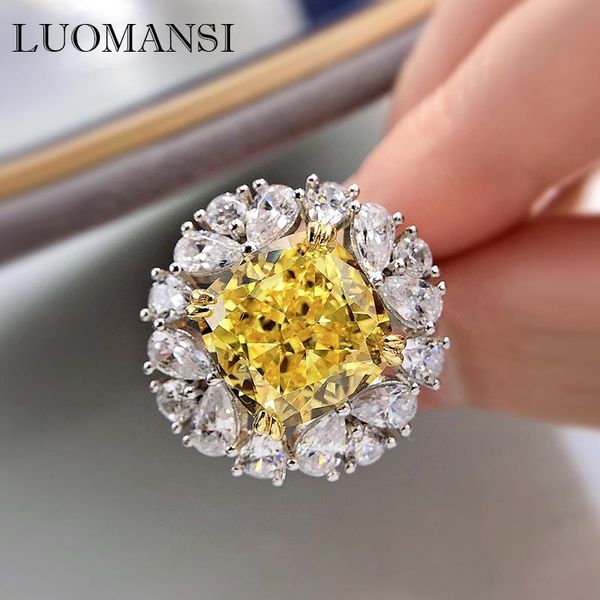 cluster rings luomansi 11*11mm yellow high carbon diamond super flash women ring s925 sterling silver jewelry cocktail party, Golden;silver
cluster rings luomansi 11*11mm yellow high carbon diamond super flash women ring s925 sterling silver jewelry cocktail party, Golden;silver