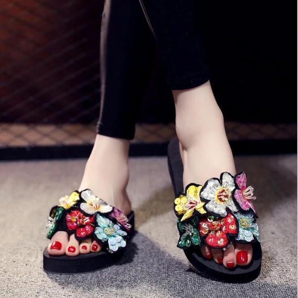slippers seaside beach shoes fashion sequins flowers summer flat bottom flip flops comfortable wild women's wnp1, Black
slippers seaside beach shoes fashion sequins flowers summer flat bottom flip flops comfortable wild women's wnp1, Black
