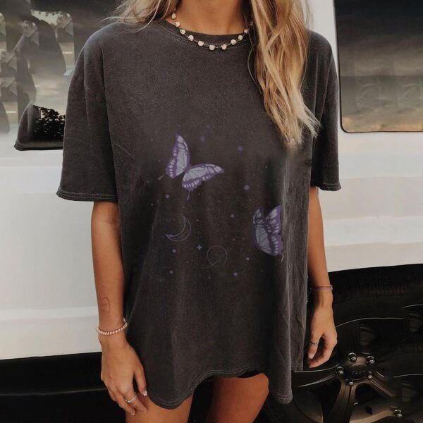 women's t-shirt butterfly print harajuku women t shirt drop shoulder graphic tees femme half sleeve casual summer long clothes, White
women's t-shirt butterfly print harajuku women t shirt drop shoulder graphic tees femme half sleeve casual summer long clothes, White