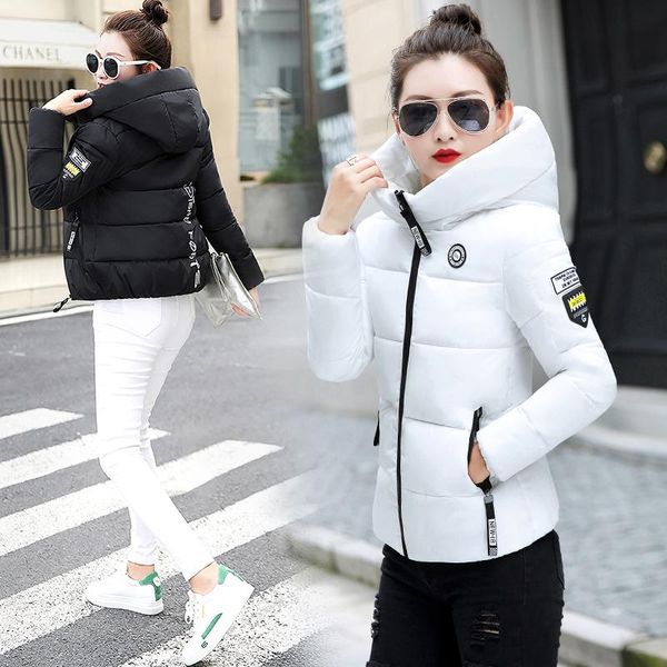 women's down & parkas 2021 winter woman clothing slim warm hooded female coat solid plus size zipper short cotton jacket outwear quilte, Black
women's down & parkas 2021 winter woman clothing slim warm hooded female coat solid plus size zipper short cotton jacket outwear quilte, Black