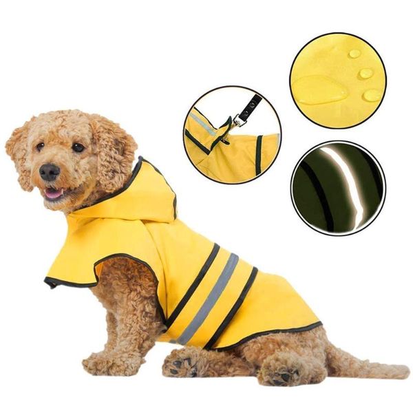 dog apparel reflective raincoat waterproof vest pet hooded rain jacket clothes safety rainwear for small medium supplies
dog apparel reflective raincoat waterproof vest pet hooded rain jacket clothes safety rainwear for small medium supplies