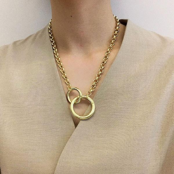chains punk big link curb cuban chain necklace choker for women steampunk multi layered circle pendant statement jewelry, Silver
chains punk big link curb cuban chain necklace choker for women steampunk multi layered circle pendant statement jewelry, Silver