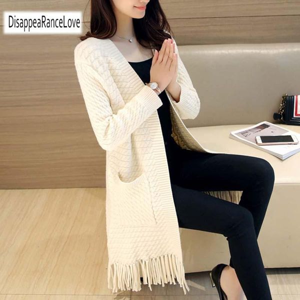 women's sweaters 2021 women sweater elegant long knitting cardigan jumper female sleeve tassel beige knit, White;black
women's sweaters 2021 women sweater elegant long knitting cardigan jumper female sleeve tassel beige knit, White;black