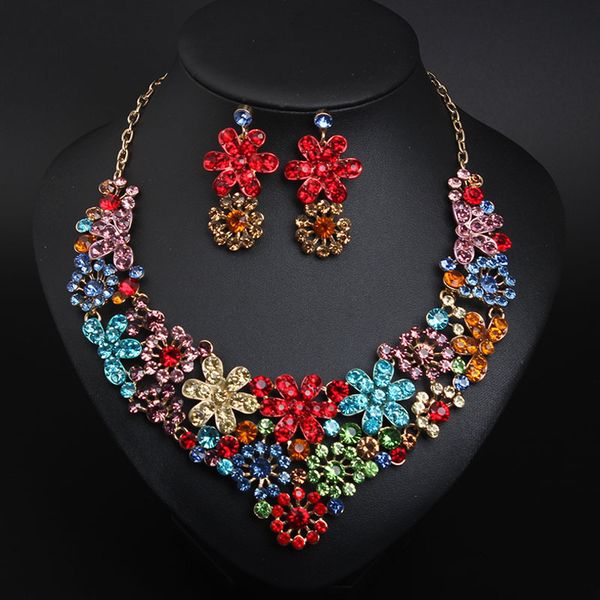 jewelry set flower rhinestone bridal dress necklace earring set women's fashion accessories, Slivery;golden
jewelry set flower rhinestone bridal dress necklace earring set women's fashion accessories, Slivery;golden