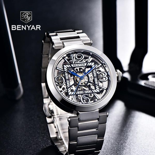 wristwatches benyar 2021 latest business military mechanical automatic winding watch men accessory g3265z movement stainless steel waterproo, Slivery;brown
wristwatches benyar 2021 latest business military mechanical automatic winding watch men accessory g3265z movement stainless steel waterproo, Slivery;brown