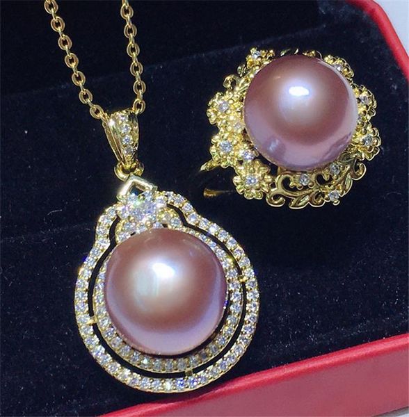 earrings & necklace habitoo stunning natural 10-11mm purple round cultured pearl flower cubic zircon pendant ring set jewelry wedding gifts, Silver
earrings & necklace habitoo stunning natural 10-11mm purple round cultured pearl flower cubic zircon pendant ring set jewelry wedding gifts, Silver