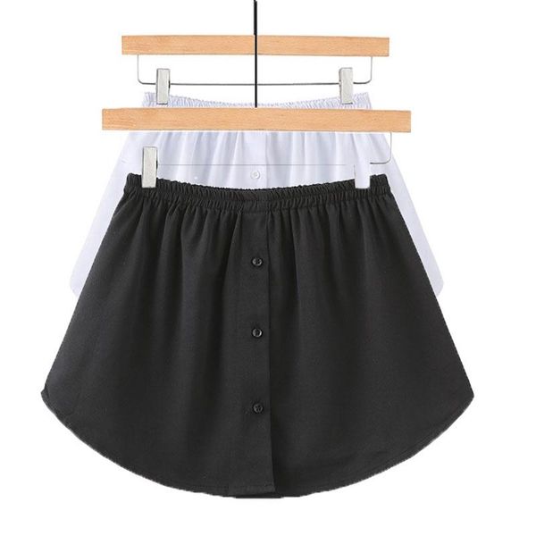 skirts korean womens a-line flared curved fake false hem button down solid color elastic waist detachable skirt decorative apron, Black
skirts korean womens a-line flared curved fake false hem button down solid color elastic waist detachable skirt decorative apron, Black