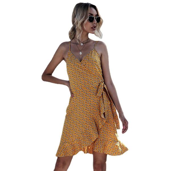 casual dresses 2021 summer spaghetti strap short dress women v neck sleeveless ruffles floral, Black;gray
casual dresses 2021 summer spaghetti strap short dress women v neck sleeveless ruffles floral, Black;gray