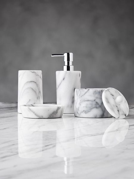 natural marble bathroom accessories set washing liquid soap dispenser tumbler toothbrush cup dish bath accessory
natural marble bathroom accessories set washing liquid soap dispenser tumbler toothbrush cup dish bath accessory