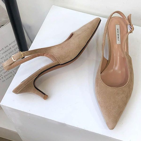 dress shoes french girl slingback flock woman pumps small thin high heels women brand pointed toe buckle band tacones mujer 2021, Black
dress shoes french girl slingback flock woman pumps small thin high heels women brand pointed toe buckle band tacones mujer 2021, Black