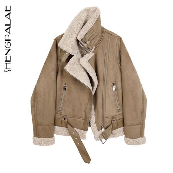 fur one piece short coat women's autumn winter korean loose granular fleece casual motorcycle trendy 5a235 210427, Tan;black 
fur one piece short coat women's autumn winter korean loose granular fleece casual motorcycle trendy 5a235 210427, Tan;black