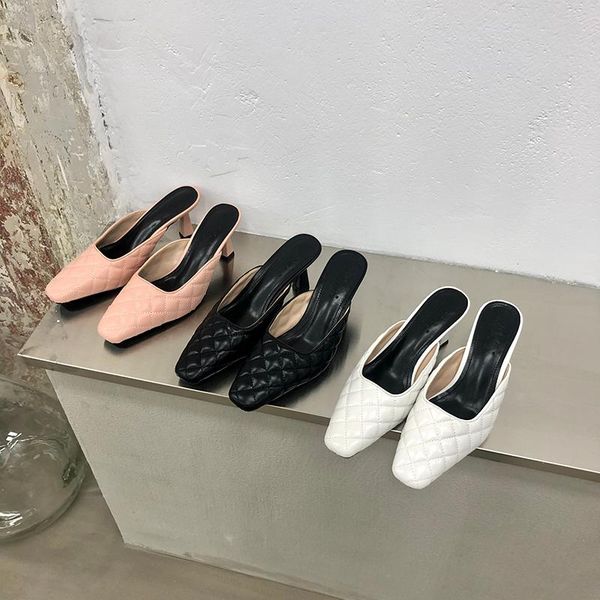 slippers sewing women thin high heels slides round toe casual pumps pink black white mules shoes
slippers sewing women thin high heels slides round toe casual pumps pink black white mules shoes