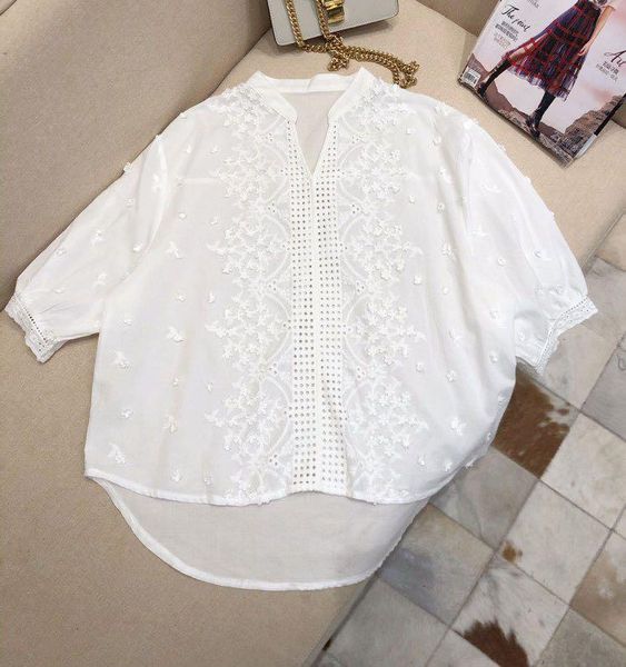 women's blouses & shirts ch04155 fashion 2021 runway luxury european design party style clothing, White
women's blouses & shirts ch04155 fashion 2021 runway luxury european design party style clothing, White