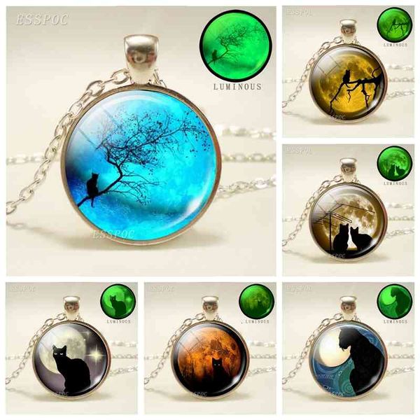 2021 new pendant necklaces full moon and black cat glass cabochon glow in the dark luminous fashion accessories gift for women f4q, Silver
2021 new pendant necklaces full moon and black cat glass cabochon glow in the dark luminous fashion accessories gift for women f4q, Silver