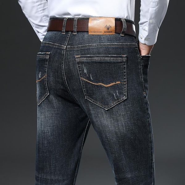 men's jeans 2021 autumn winter luxury fitted straight denim classic style business casual men's stretch, Blue
men's jeans 2021 autumn winter luxury fitted straight denim classic style business casual men's stretch, Blue