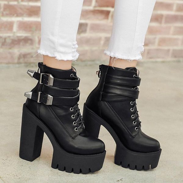 boots motorcycle women's leather ankle highstreet winter short boot lady punk gothic high heel shoes classic black
boots motorcycle women's leather ankle highstreet winter short boot lady punk gothic high heel shoes classic black