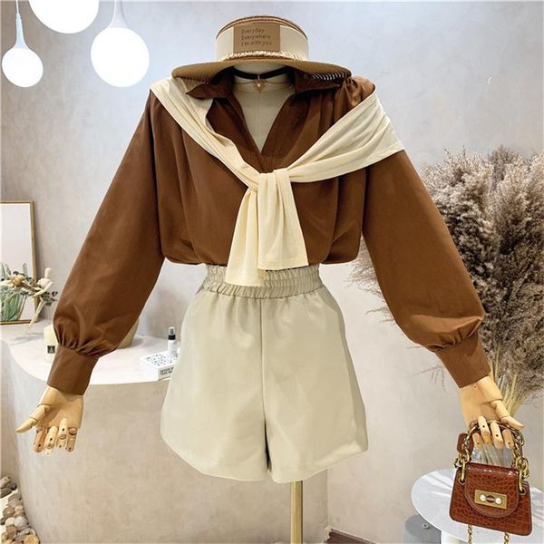 women's tracksuits niche design women's clothing autumn 2021 three-piece suit of long-sleeved shirt casual a-line pu shorts and ver, Gray
women's tracksuits niche design women's clothing autumn 2021 three-piece suit of long-sleeved shirt casual a-line pu shorts and ver, Gray