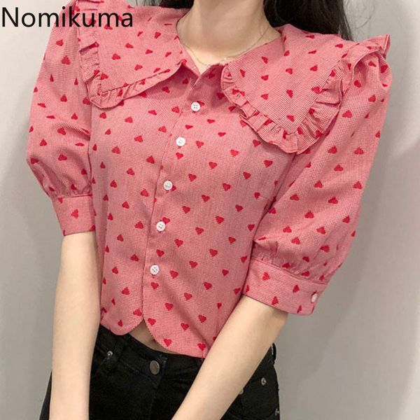 nomikuma sweet love heart blouse peter pan collar puff sleeve woman shirts summer new korean short blusas femme 6h078 210427, White
nomikuma sweet love heart blouse peter pan collar puff sleeve woman shirts summer new korean short blusas femme 6h078 210427, White