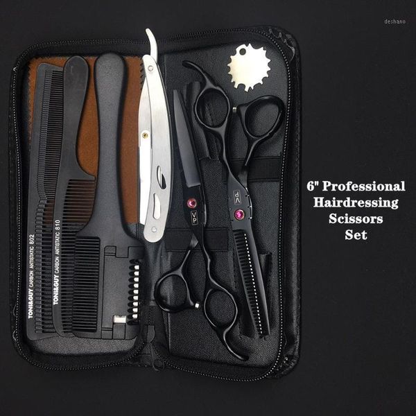 6''professional 440c stainless steel hair scissors thinning barber hairdressing shears haircut scissor set1
6''professional 440c stainless steel hair scissors thinning barber hairdressing shears haircut scissor set1
