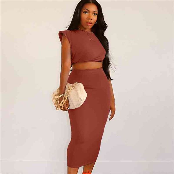 solid women two piece set shoulder pad crop shirts midi skirt bodycon streetwear party club elegant summer, Gray
solid women two piece set shoulder pad crop shirts midi skirt bodycon streetwear party club elegant summer, Gray