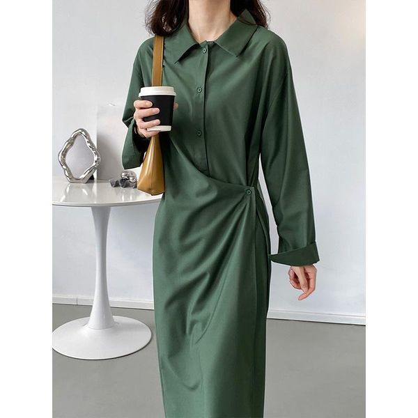 casual dresses ownest 2021 women autumn dress irregular design office lady streetwear neck solid green black korean style shirt, Black;gray
casual dresses ownest 2021 women autumn dress irregular design office lady streetwear neck solid green black korean style shirt, Black;gray