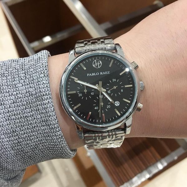 wristwatches pablo raez full stainless steel chronograph male watch luxury fashion calendar quartz man wristwatch business, Slivery;brown
wristwatches pablo raez full stainless steel chronograph male watch luxury fashion calendar quartz man wristwatch business, Slivery;brown