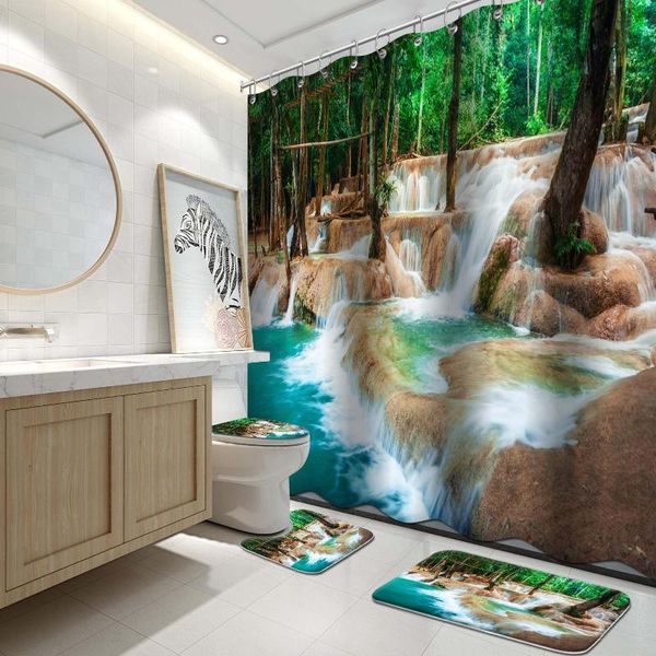 shower curtains 4 pcs 3d printing forest curtain green plant tree landscape bath with hooks for bathroom waterproof scenery
shower curtains 4 pcs 3d printing forest curtain green plant tree landscape bath with hooks for bathroom waterproof scenery