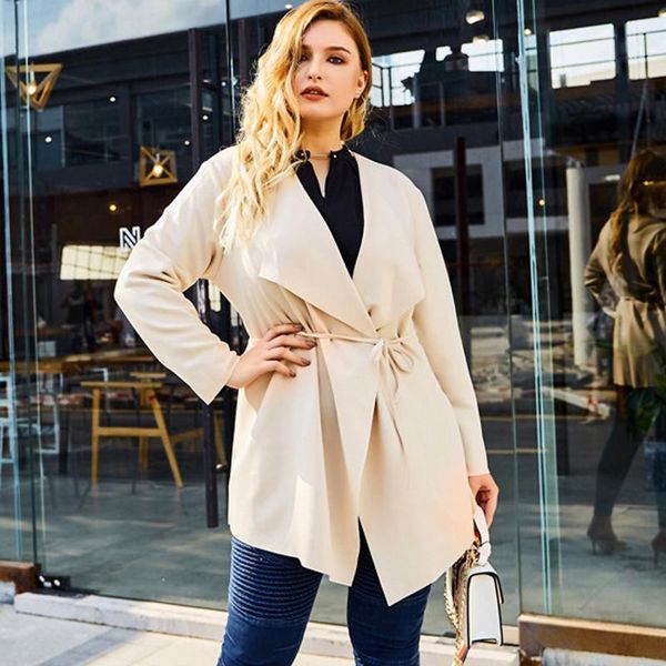 women's trench coats xl-4xl plus size autumn women coat vintage turn down collar long sleeve outwear office lady big large ol, Tan;black
women's trench coats xl-4xl plus size autumn women coat vintage turn down collar long sleeve outwear office lady big large ol, Tan;black