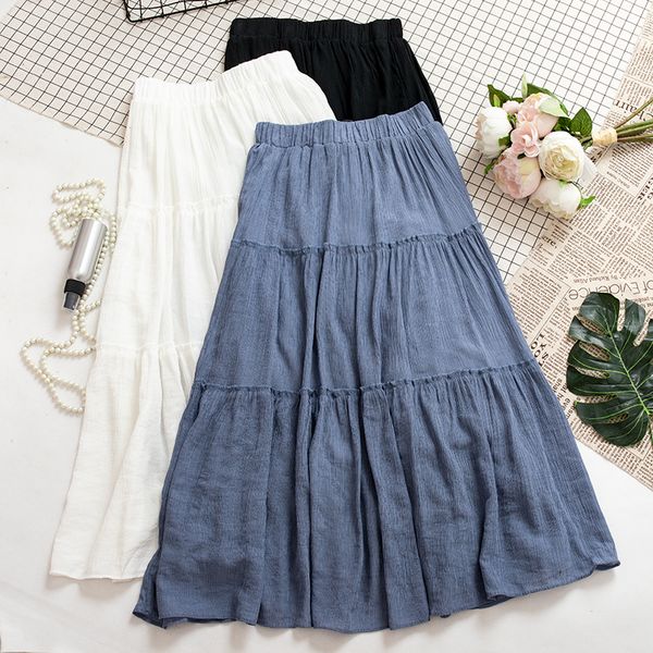 korean new summer high waist solid blue/black/white skirts vintage a-line student casual skirt elegant fashion mujer faldas 2021, Black;gray
korean new summer high waist solid blue/black/white skirts vintage a-line student casual skirt elegant fashion mujer faldas 2021, Black;gray
