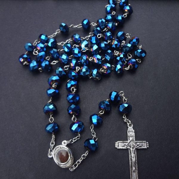 pendant necklaces 8*10 mm big crystal rosary cross religious vintage jewelry long strand necklace, Silver
pendant necklaces 8*10 mm big crystal rosary cross religious vintage jewelry long strand necklace, Silver