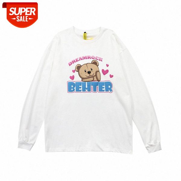 bear foam printing long-sleeved t-shirt men's street flow loose round neck bottoming shirt compassionate #g34e, White;black
bear foam printing long-sleeved t-shirt men's street flow loose round neck bottoming shirt compassionate #g34e, White;black