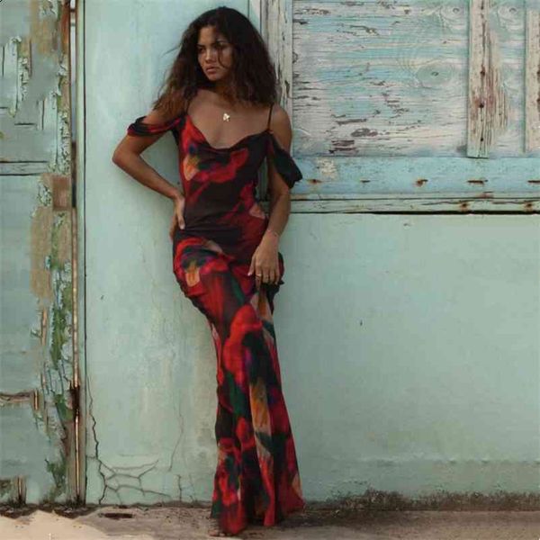 spaghetti strap floral dress for women summer off shoulder red bohemian dress elegant party dresse long vestidos 210719, White;black
spaghetti strap floral dress for women summer off shoulder red bohemian dress elegant party dresse long vestidos 210719, White;black