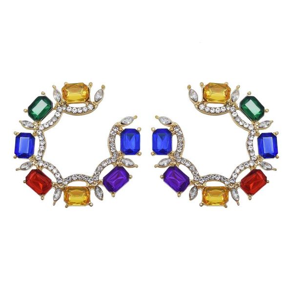 stud korean moon multicolors crystal earrings for women girls geometric earring brincos wedding party jewelry gift, Golden;silver
stud korean moon multicolors crystal earrings for women girls geometric earring brincos wedding party jewelry gift, Golden;silver