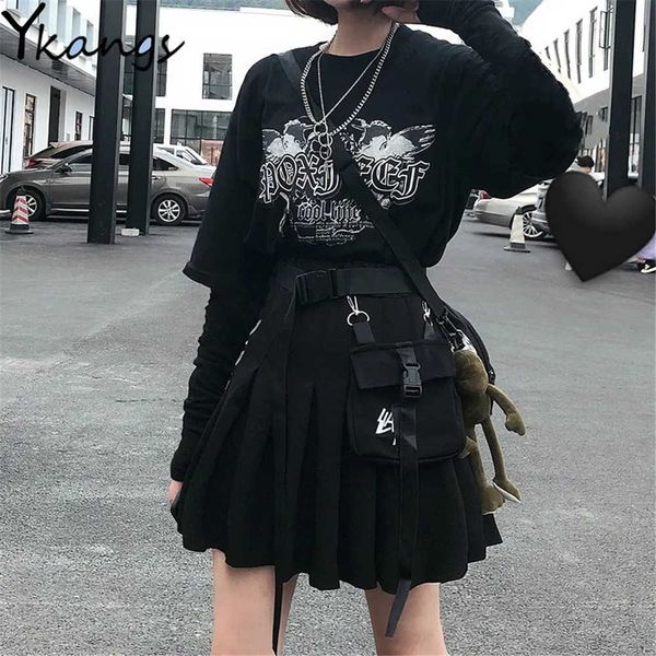 gothic punk high waist vintage pleated skirt casual fashion women pocket summer hip hop harajuku a-line cargo plain skirts 210619, Black
gothic punk high waist vintage pleated skirt casual fashion women pocket summer hip hop harajuku a-line cargo plain skirts 210619, Black