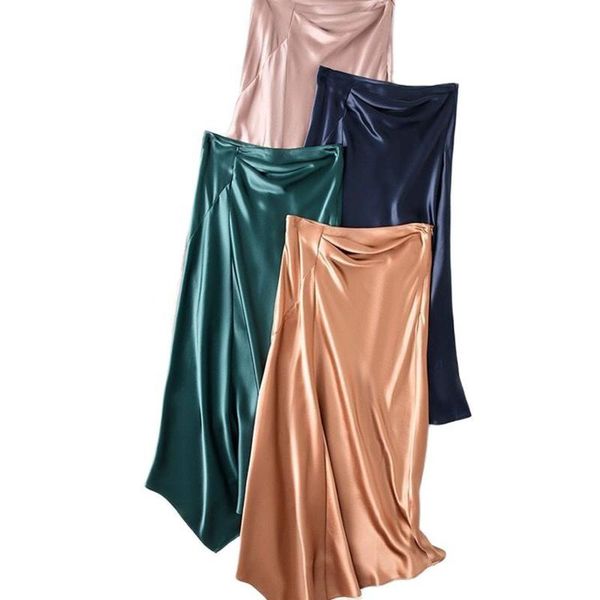 skirts high waist office lady satin skirt women summer 2021 vintage shirring black green elegant long female
skirts high waist office lady satin skirt women summer 2021 vintage shirring black green elegant long female
