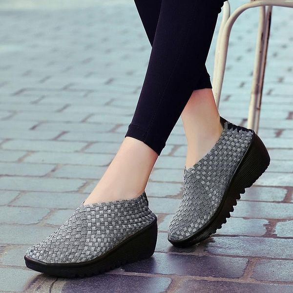 dress shoes fashion woven women breathable high increase casual summer pumps slip on lady loafers female footwear, Black
dress shoes fashion woven women breathable high increase casual summer pumps slip on lady loafers female footwear, Black