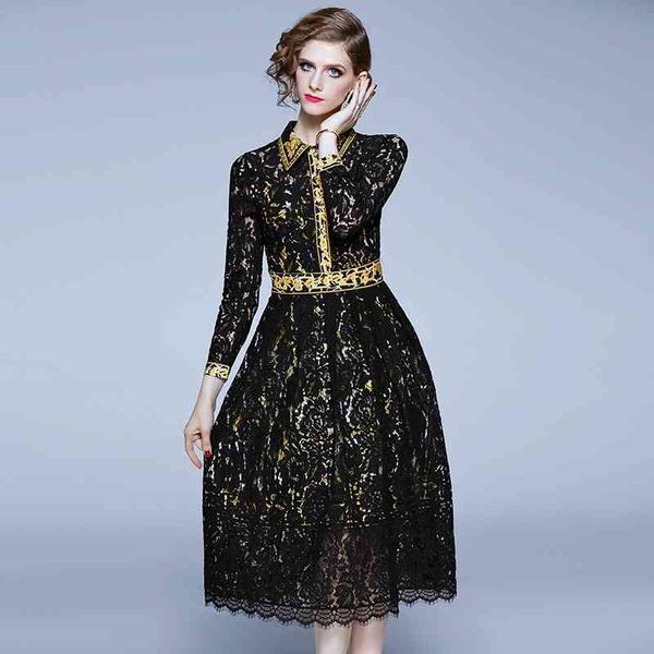 banulin runway long sleeve dress vintage floral print elegant women lace patchwork hollow out spring vestidos elbise 210603, Black;gray
banulin runway long sleeve dress vintage floral print elegant women lace patchwork hollow out spring vestidos elbise 210603, Black;gray