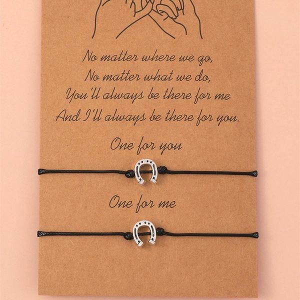 charm bracelets 2pcs/set lucky black string horse hoof adjustable for women men wish jewelry couple lover christmas gift, Golden;silver
charm bracelets 2pcs/set lucky black string horse hoof adjustable for women men wish jewelry couple lover christmas gift, Golden;silver