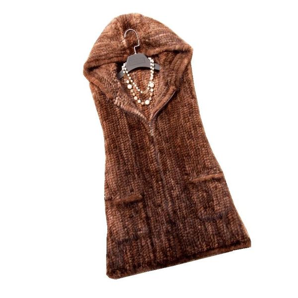 (urmall) winter women's real genuine knitted vest with hoody lady warm waistcoat female gilet plus size lf9044 & faux fur, Black
(urmall) winter women's real genuine knitted vest with hoody lady warm waistcoat female gilet plus size lf9044 & faux fur, Black